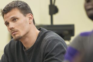 Student listening in class