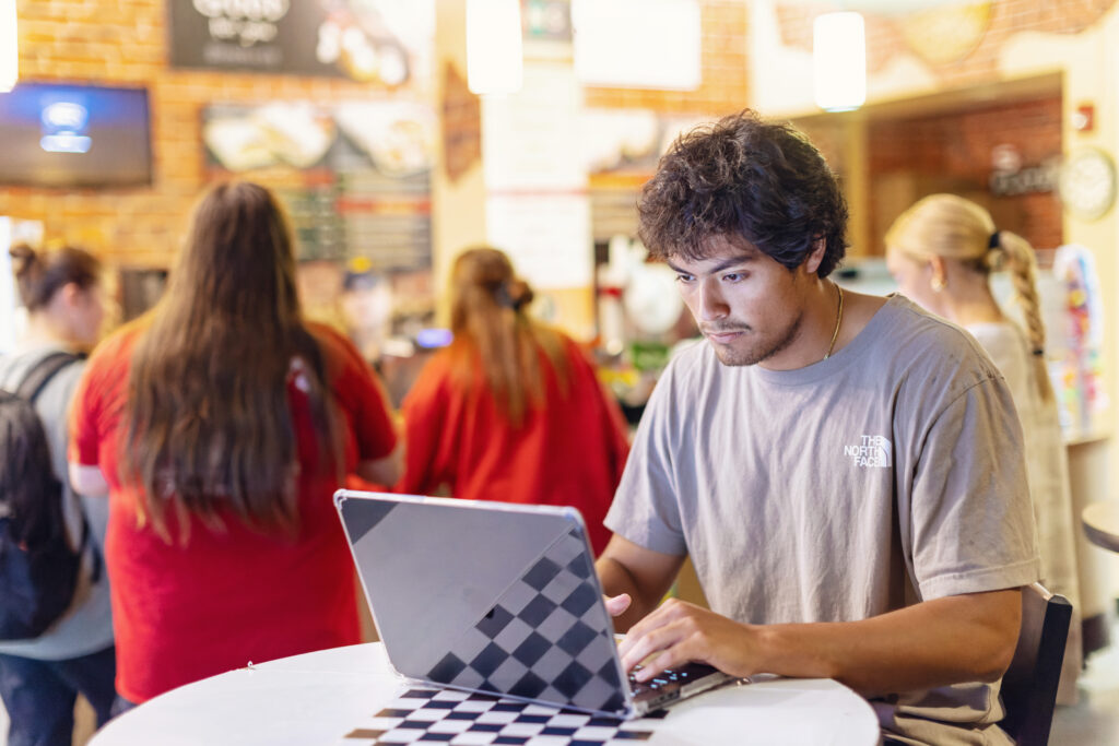 Student at laptop