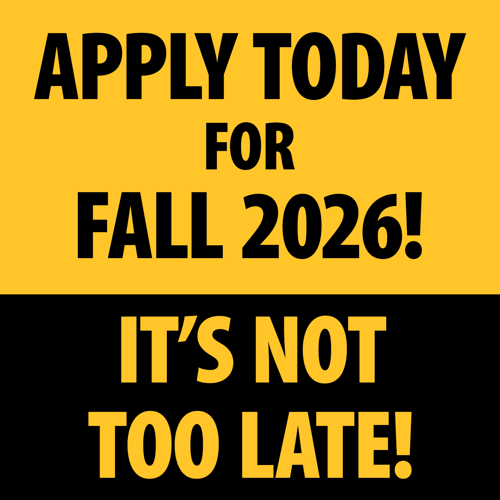 Apply today for Fall 2026 Graphic